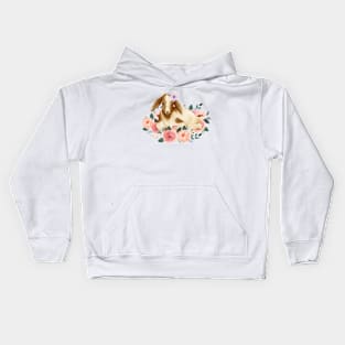 Floral Goat Kids Hoodie